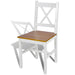 Dining Chairs 6 Pcs White Pinewood Gl47719