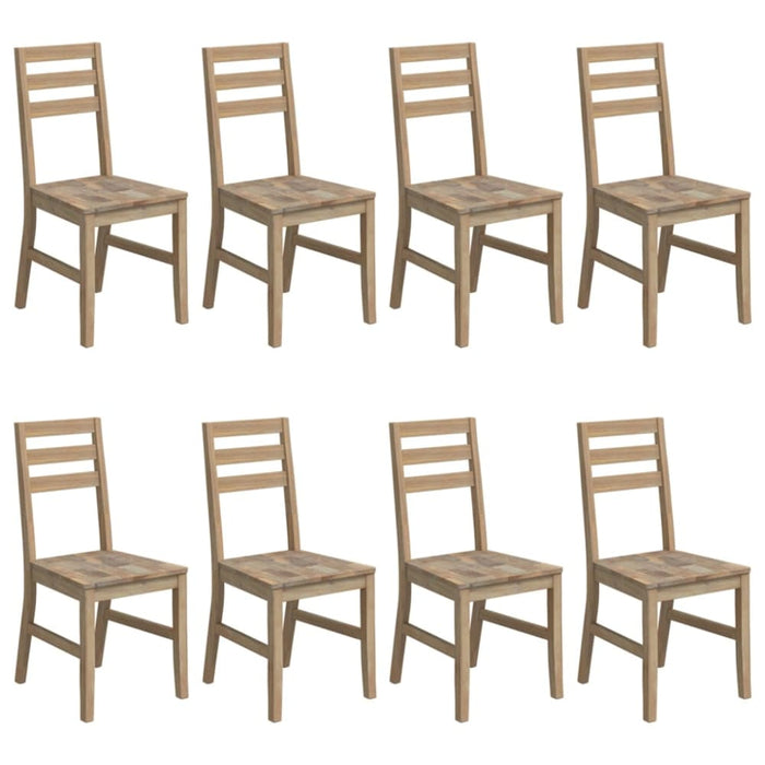 Dining Chairs 8 Pcs Solid Wood Acacia Toblaab