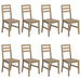 Dining Chairs 8 Pcs Solid Wood Acacia Toblaab