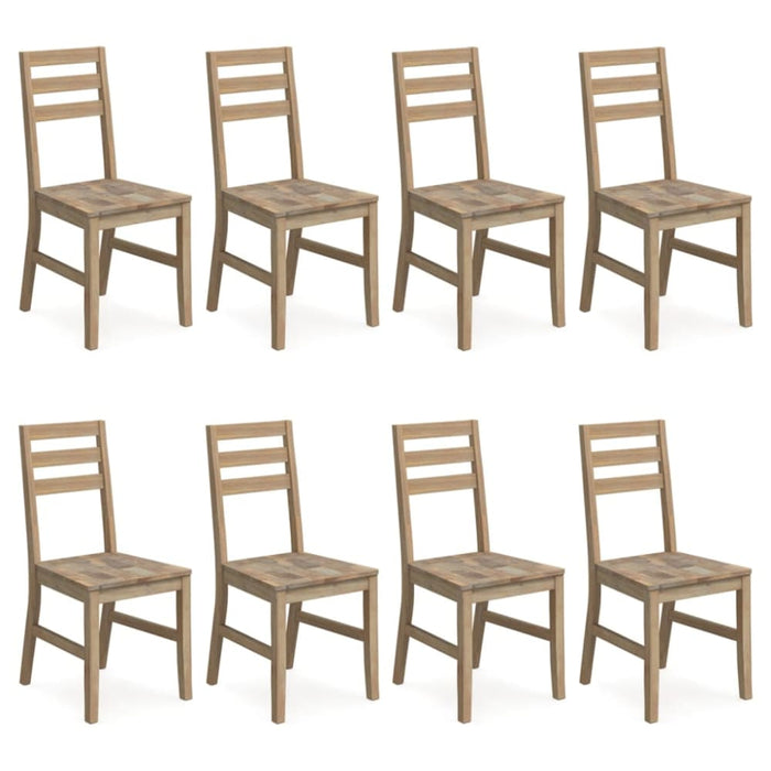 Dining Chairs 8 Pcs Solid Wood Acacia Toblaab