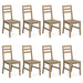 Dining Chairs 8 Pcs Solid Wood Acacia Toblaab