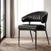 Dining Chairs Black Pu Leather Yolanda