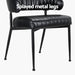 Dining Chairs Black Pu Leather Yolanda