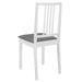 Dining Chairs With Cushions 2 Pcs White Solid Wood Xailtl