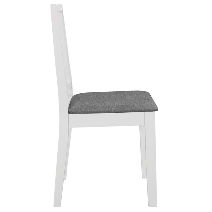 Dining Chairs With Cushions 2 Pcs White Solid Wood Xailtl