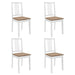 Dining Chairs With Cushions 4 Pcs White Solid Wood Xailtp