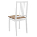 Dining Chairs With Cushions 4 Pcs White Solid Wood Xailtp