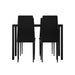 Dining Chairs And Table Set 4 Chair Of 5 Wooden Top Black