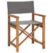 Director’s Chair Solid Teak Wood Grey Aiaoo