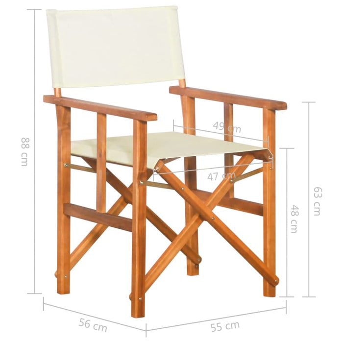 Director’s Chairs 2 Pcs Solid Acacia Wood Apkal