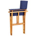 Director’s Chairs 2 Pcs Solid Acacia Wood Blue Apkan