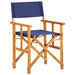 Director’s Chairs 2 Pcs Solid Acacia Wood Blue Apkan