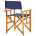 Director’s Chairs 2 Pcs Solid Acacia Wood Blue Apkan