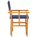 Director’s Chairs 2 Pcs Solid Acacia Wood Blue Apkan