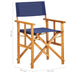 Director’s Chairs 2 Pcs Solid Acacia Wood Blue Apkan