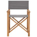 Director’s Chairs 2 Pcs Solid Wood Teak Grey Toatlxk