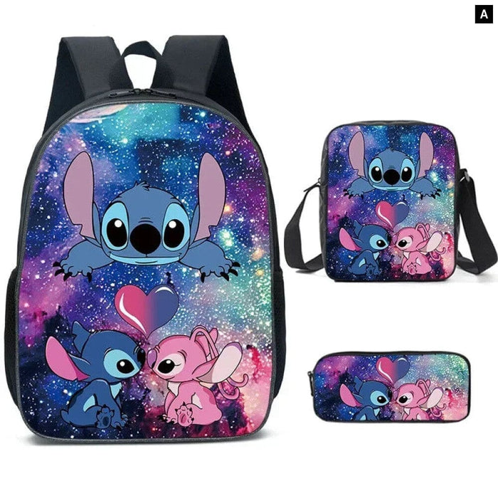 Disney Stitch School Bag Set For Students