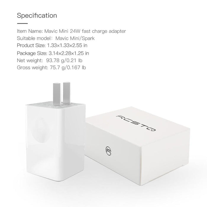 Dji Mavic Mini/spark Fast Charge Adapter 24w Charging Head