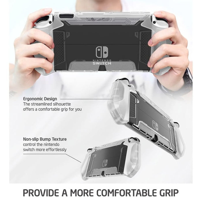 Dockable Tpu Grip Protective Cover For Nintendo Switch Oled