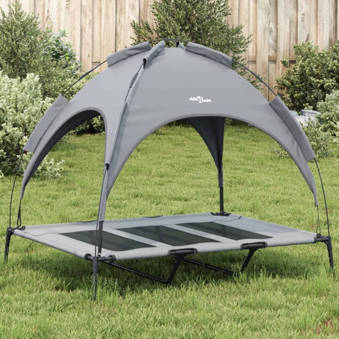 Dog Bed With Canopy Anthracite Oxford Fabric And Steel