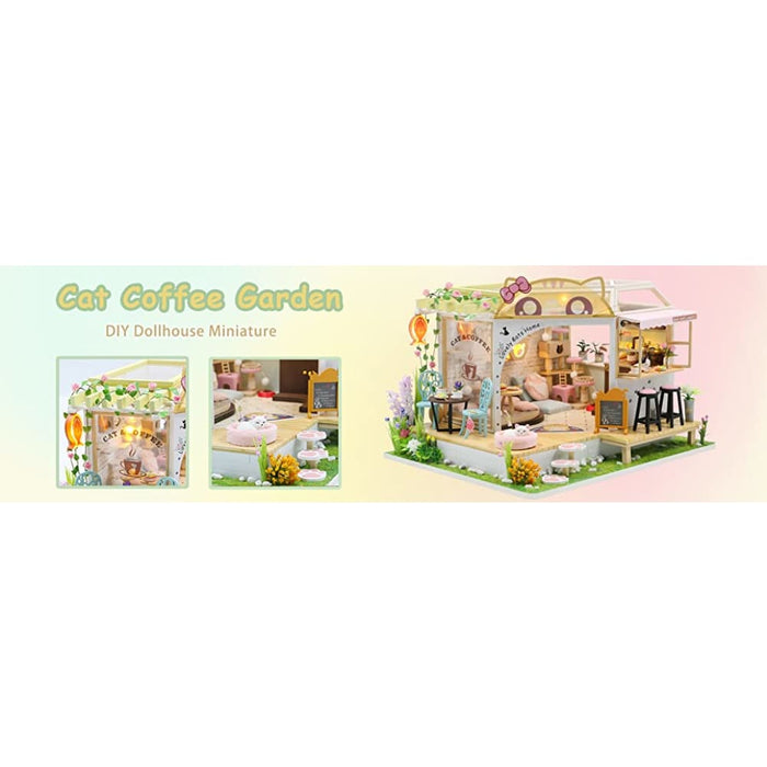 Dollhouse Miniature With Furniture Kit Plus Dust Proof