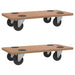 Dolly Trolleys 2 Pcs Rectangular Engineered Wood Opannp