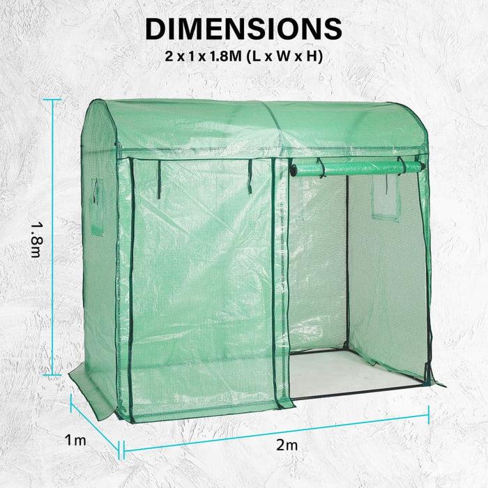 Dome 200cm Garden Greenhouse Shed Pe Cover Only