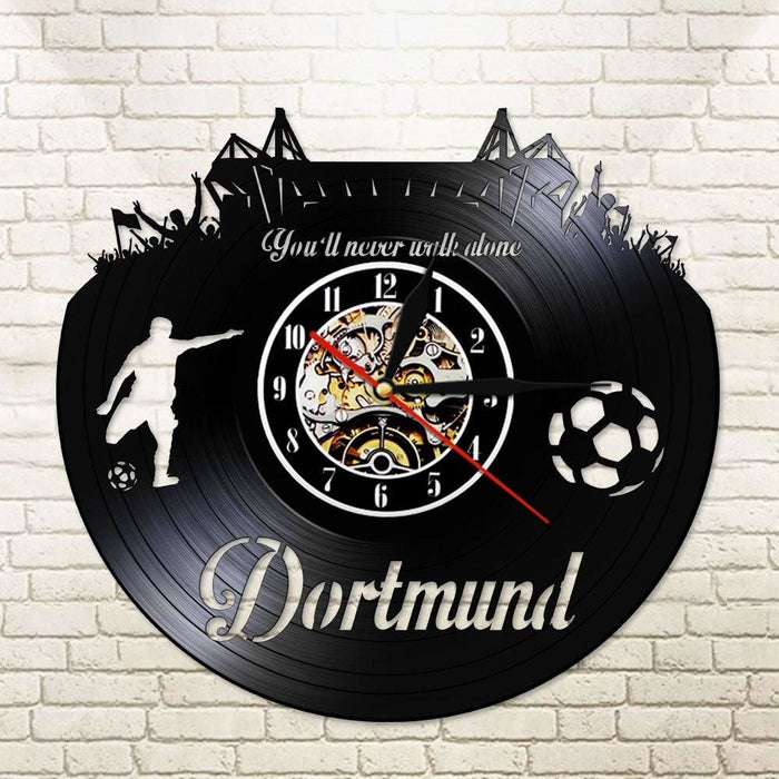 Dortmund City Skyline Led Vinyl Record Wall Clock German