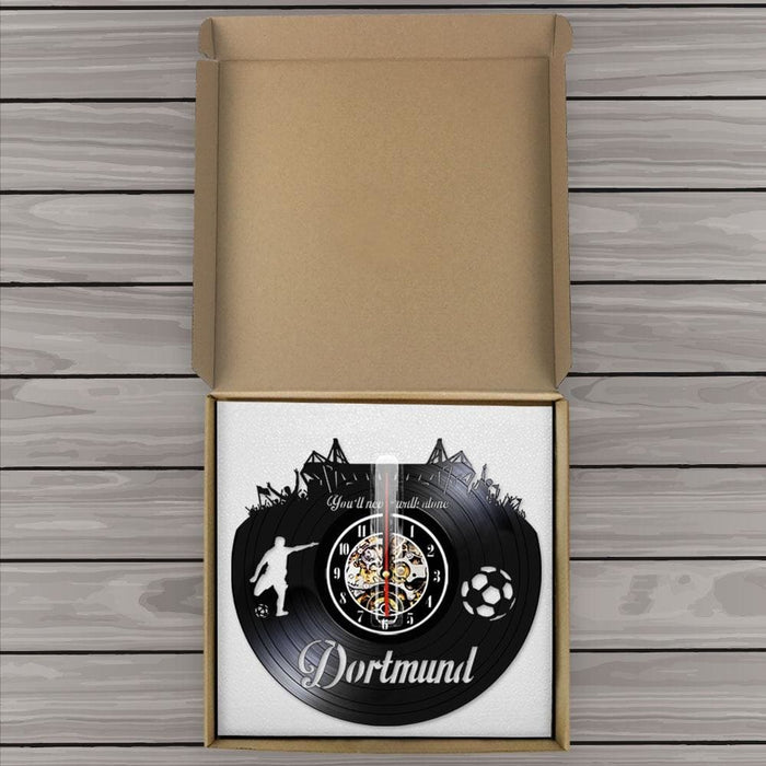 Dortmund City Skyline Led Vinyl Record Wall Clock German