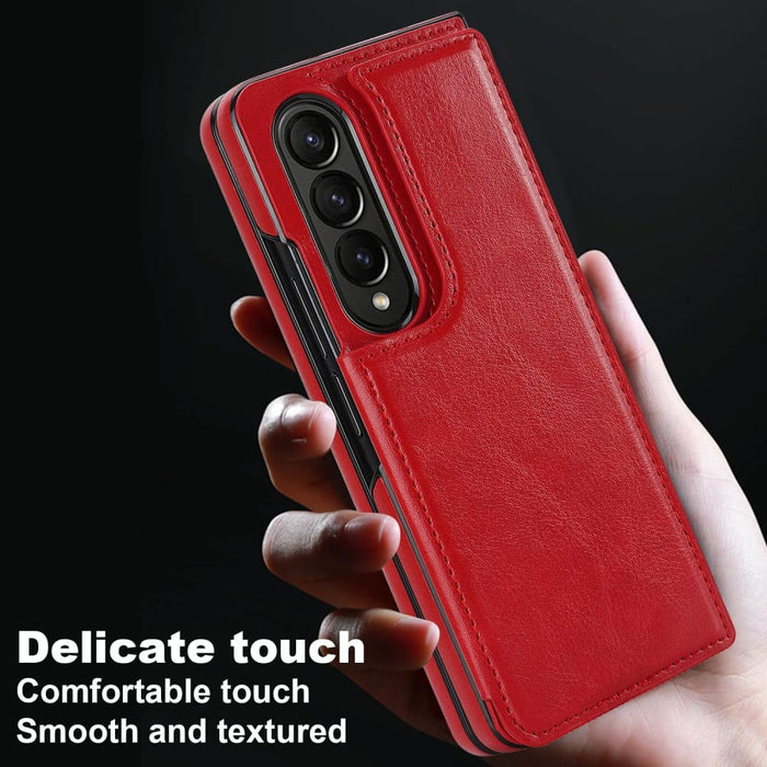 Double Buckle Pu Phone Case Full Coverage For Samsung