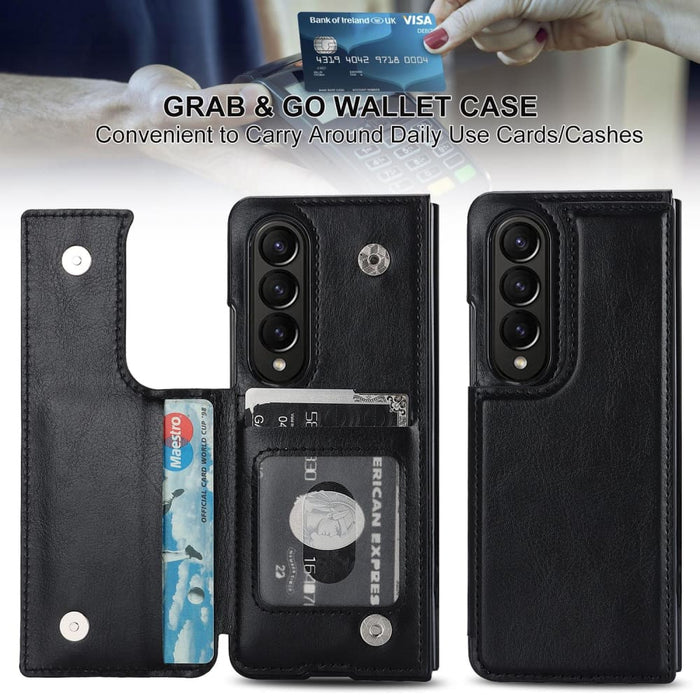 Double Buckle Pu Phone Case Full Coverage For Samsung