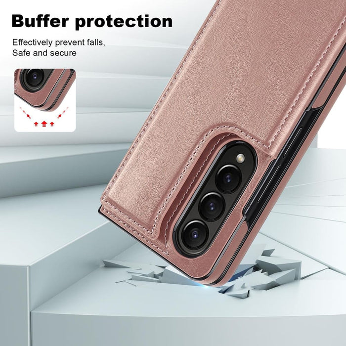 Double Buckle Pu Phone Case Full Coverage For Samsung