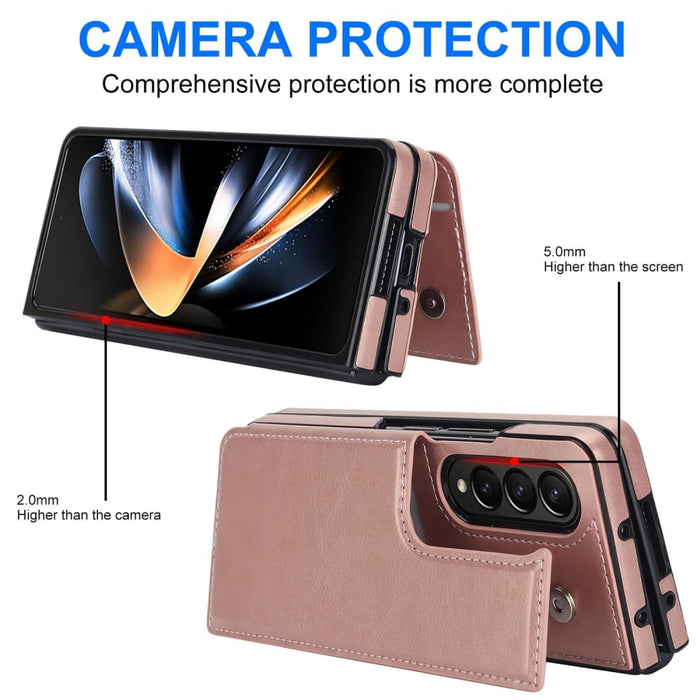 Double Buckle Pu Phone Case Full Coverage For Samsung