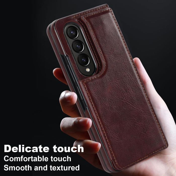 Double Buckle Pu Phone Case Full Coverage For Samsung