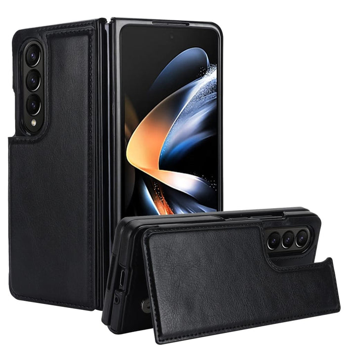 Double Buckle Pu Phone Case Full Coverage For Samsung