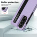 Double Buckle Pu Phone Case With Pen Slots For Samsung