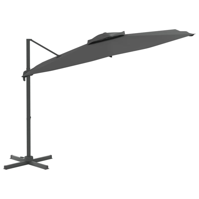 Double Top Cantilever Umbrella Anthracite 400x300 Cm Tokkan