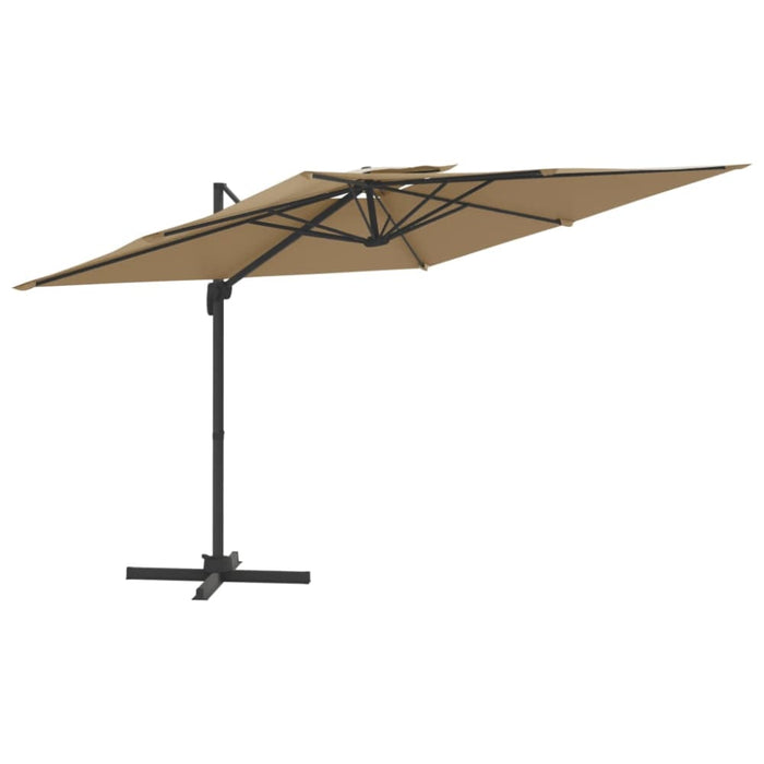 Double Top Cantilever Umbrella Taupe 400x300 Cm Tokkpb