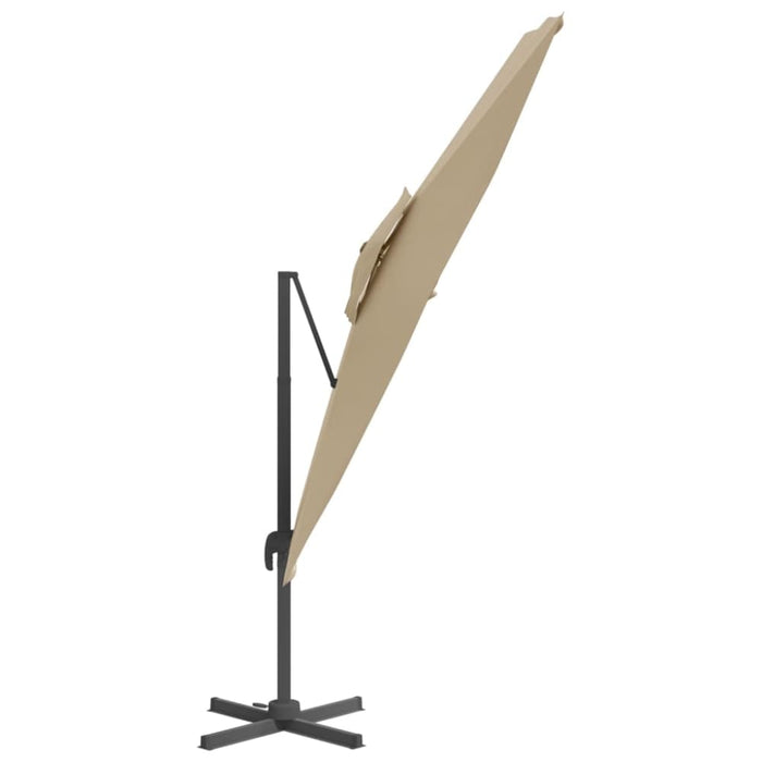 Double Top Cantilever Umbrella Taupe 400x300 Cm Tokkpb