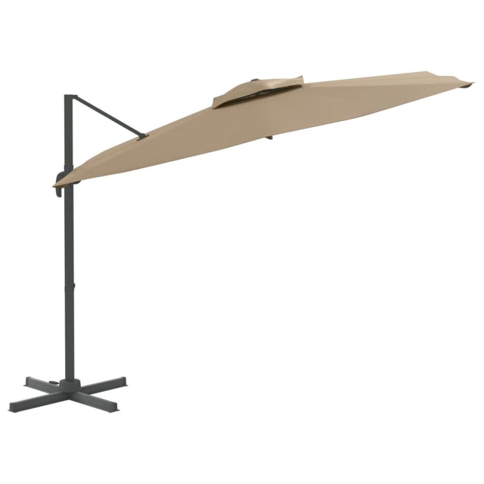 Double Top Cantilever Umbrella Taupe 400x300 Cm Tokkpb