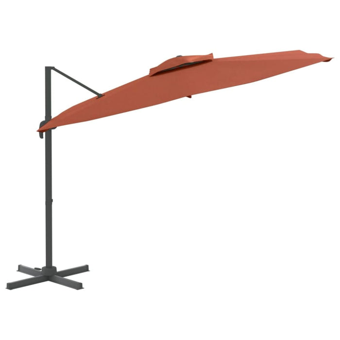 Double Top Cantilever Umbrella Terracotta 400x300 Cm Tokkpn