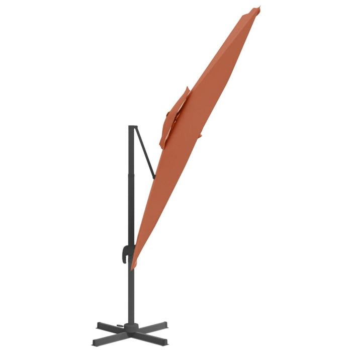 Double Top Cantilever Umbrella Terracotta 400x300 Cm Tokkpn