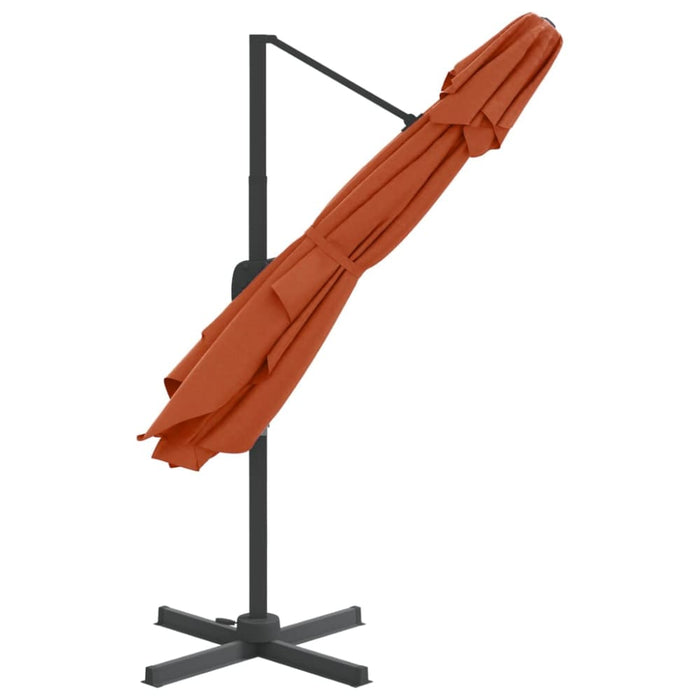 Double Top Cantilever Umbrella Terracotta 400x300 Cm Tokkpn