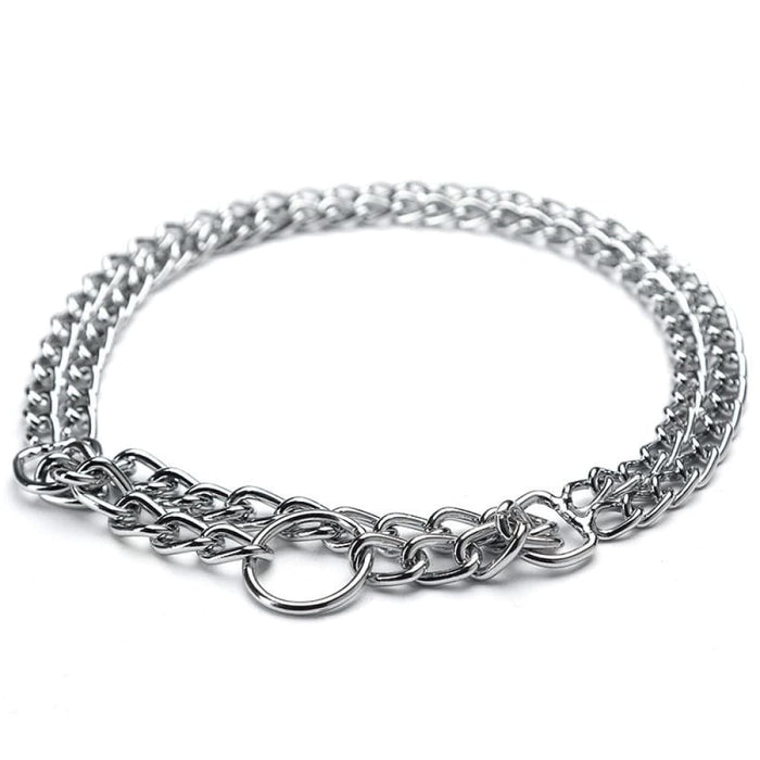 Double Row Chain Dog Collar