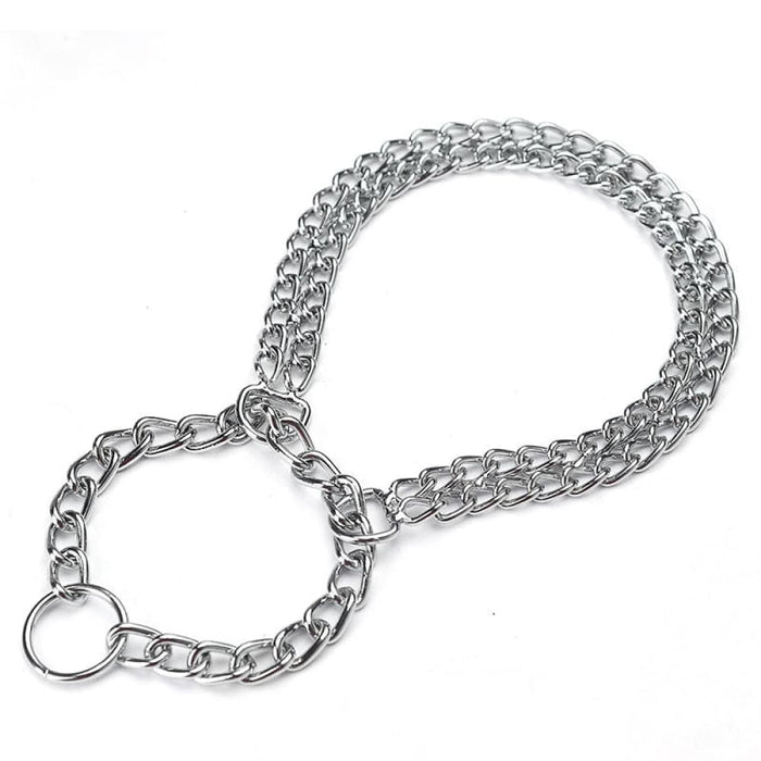 Double Row Chain Dog Collar