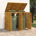 Double Garbage Bin Shed 140x89x117 Cm Solid Wood Acacia