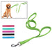 Double Handle Design Nylon Reflective Dog Leash