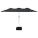 Double-head Parasol Black 449x245 Cm Tlxkpo