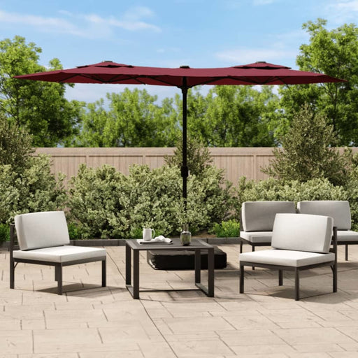 Double-head Parasol Bordeaux Red 316x240 Cm Tlxklp