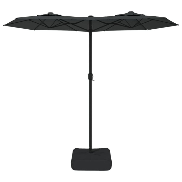 Double-head Parasol With Leds Anthracite 316x240 Cm Tlxkio